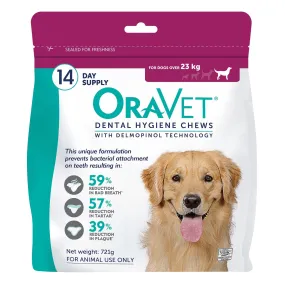 OraVet Dental Hygiene Chews For Large Dogs 23kg  14 Pack