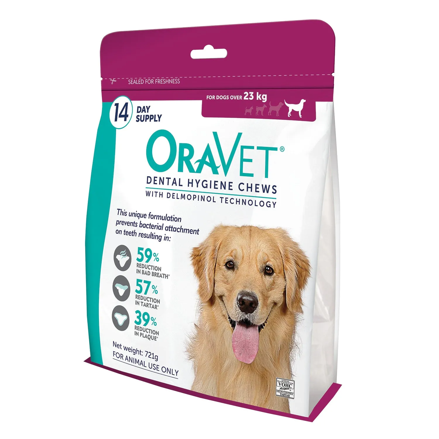 OraVet Dental Hygiene Chews For Large Dogs 23kg  14 Pack