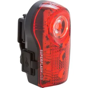 Planet Bike Superflash USB-Rechargeable Tail Light: Red/Black