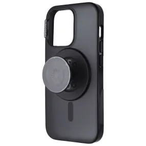 PopSockets PopCase for MagSafe for iPhone 15 Pro - Black Translucent