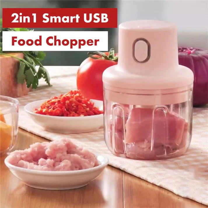 Portable Wireless Rechargeable Mini Electric Garlic Food Chopper