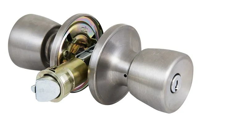 ProSource Mobile Home Entry Knob, Brass, Stainless Steel :CD: QUANTITY: 3