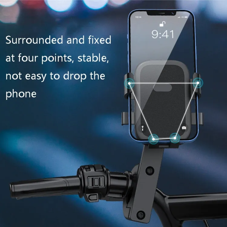 Q1 Motorcycle Mobile Phone Holder Metal Rearview Mirror Bicycle Bracket(Handlebar)