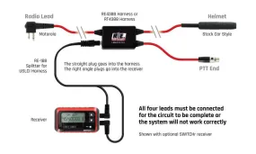 Racing Electronics Splitter cable for use with Car Harness w/Scanner Input