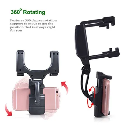 Rearview Mirror Mobile Phone Bracket for Navigation and Recording