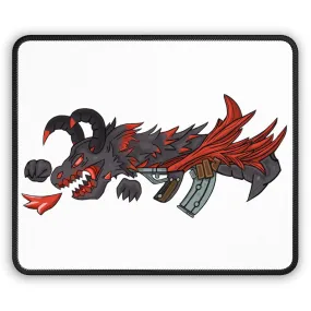 Red Black Dragon Gun Gaming Mouse Pad