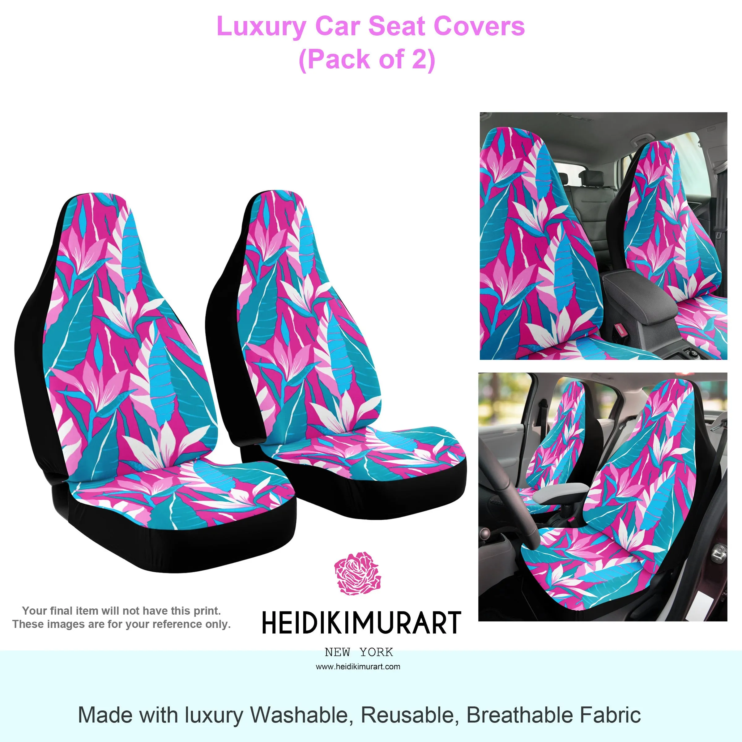 Red Car Seat Covers, Solid Red Colour Designer Bestselling Essential Premium Car Accessory