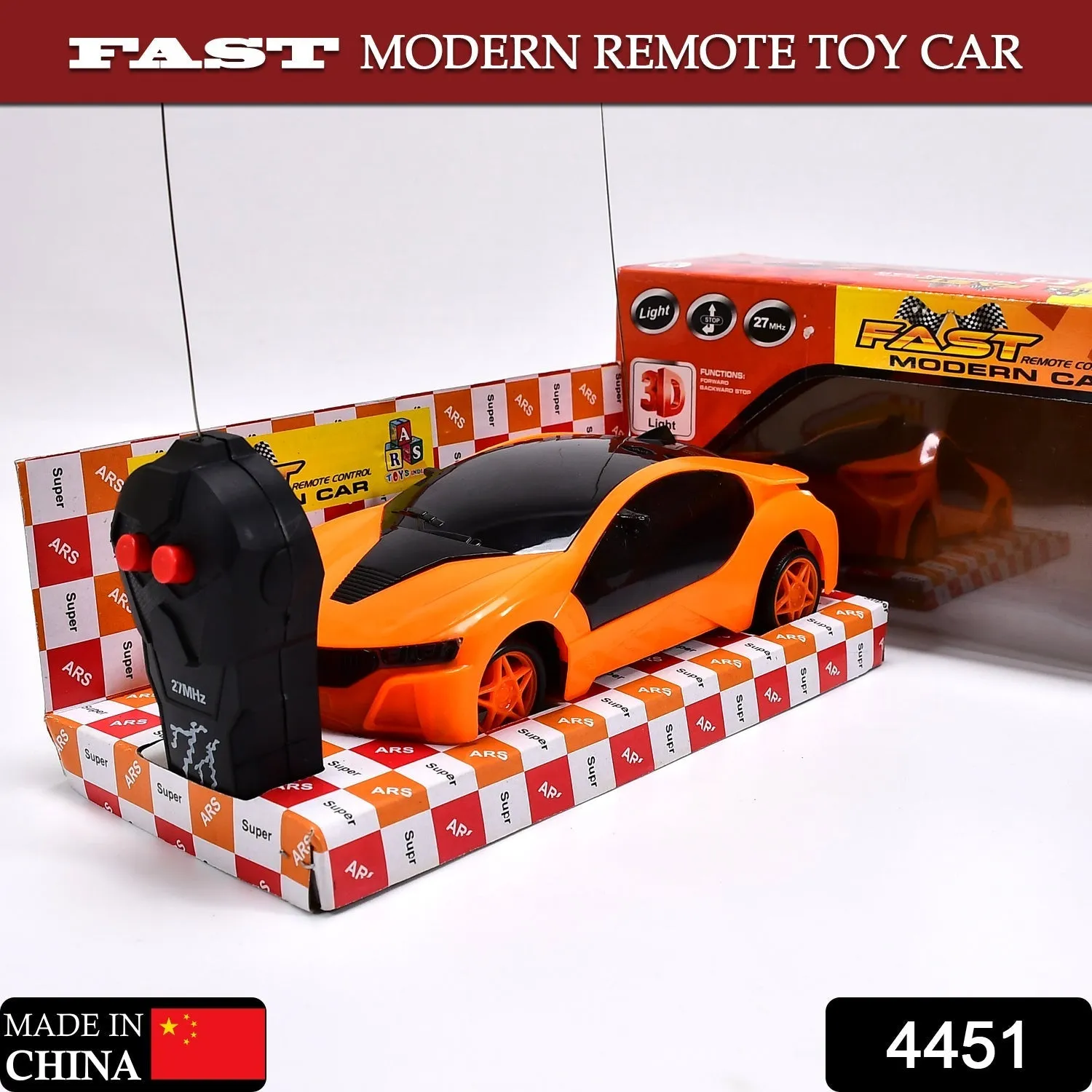 Remote Control Fast Modern Racing Car 3D Light with Go Forward And Backward