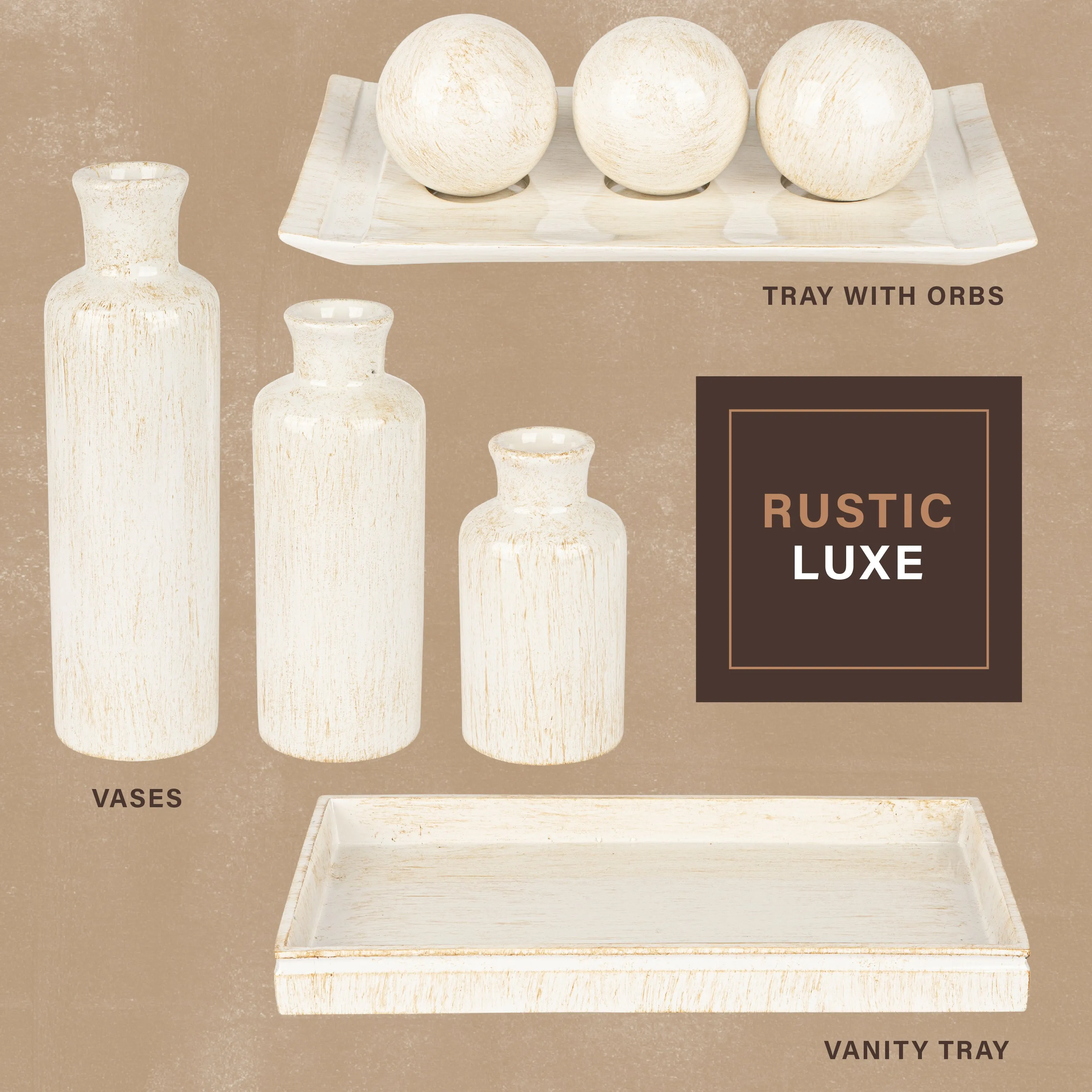 Rustic Luxe Vanity Makeup Tray