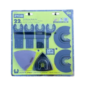 RYOBI Assorted Oscillating Blade Set (22-Piece)