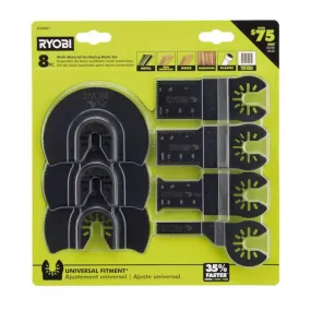 RYOBI Multi-Material Oscillating Blade Set (8-Piece)