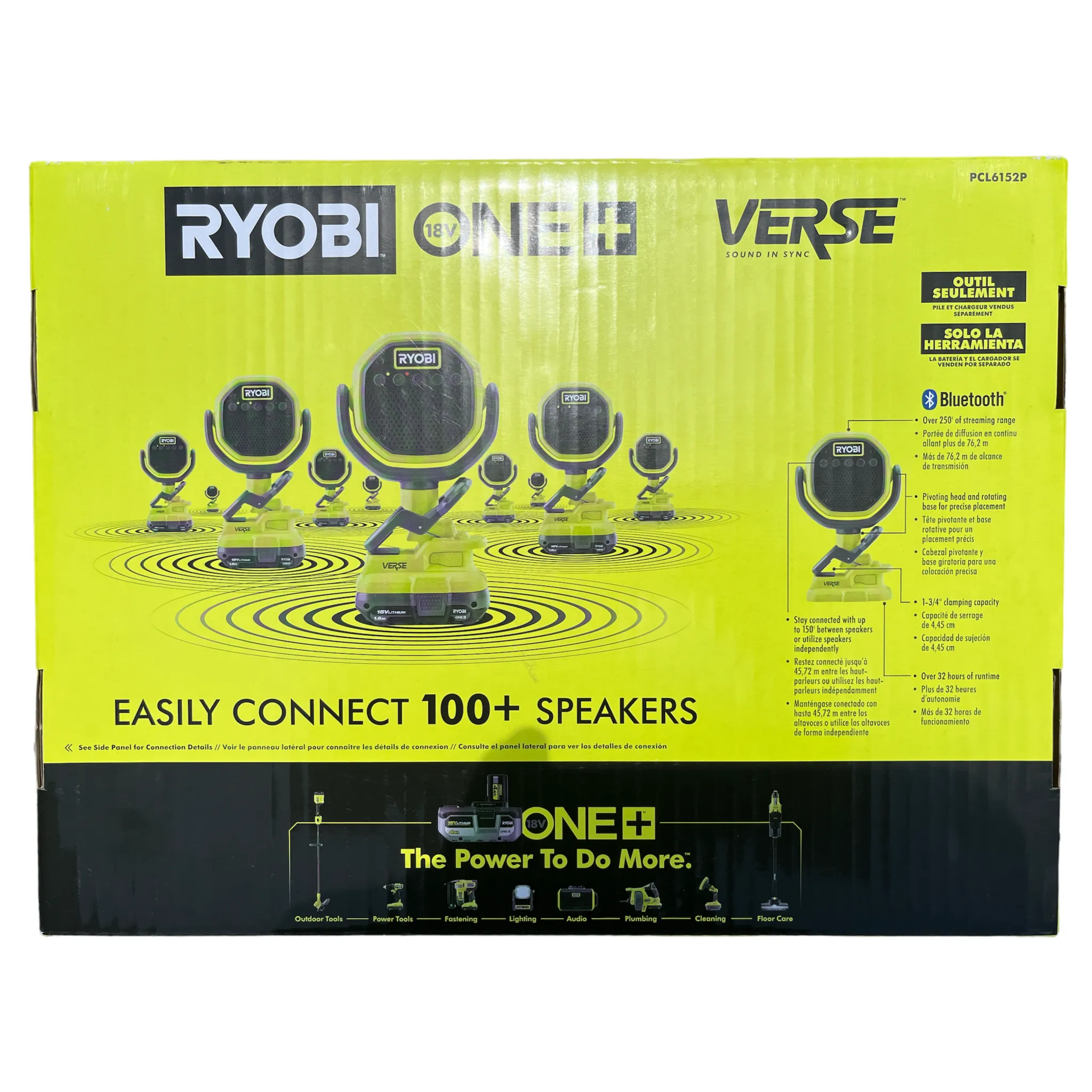 Ryobi ONE  18-Volt Cordless VERSE Clamp Speaker 2-Pack (Tools Only)