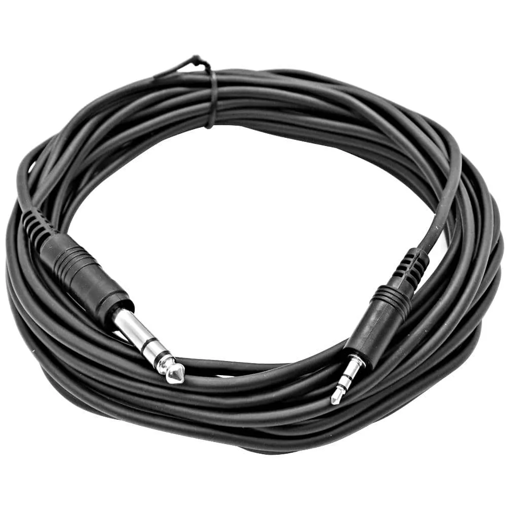 SA-iERQM25 - 1/8" (3.5mm) Stereo Male to 1/4" Male Patch Cable - 25 Foot