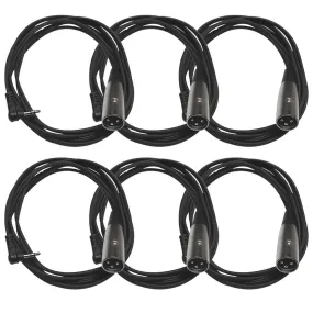 SA-iSTXMOX6 - 6 Pack of Right Angle 1/8 Inch TRS to XLR Male Patch Cables