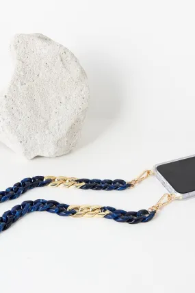 Shyla Acrylic Mobile Phone Strap Navy