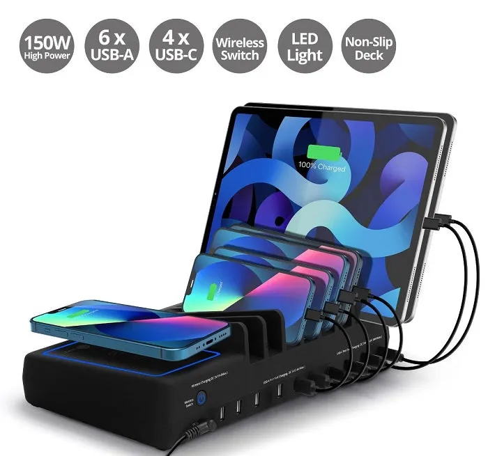 SIIG 10-Port USB-A/C & Wireless Charging Station (On Sale!)