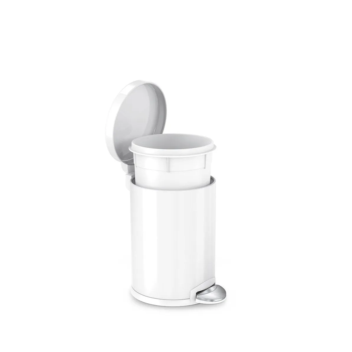 Simplehuman Round Pedal Bin White 4.5L