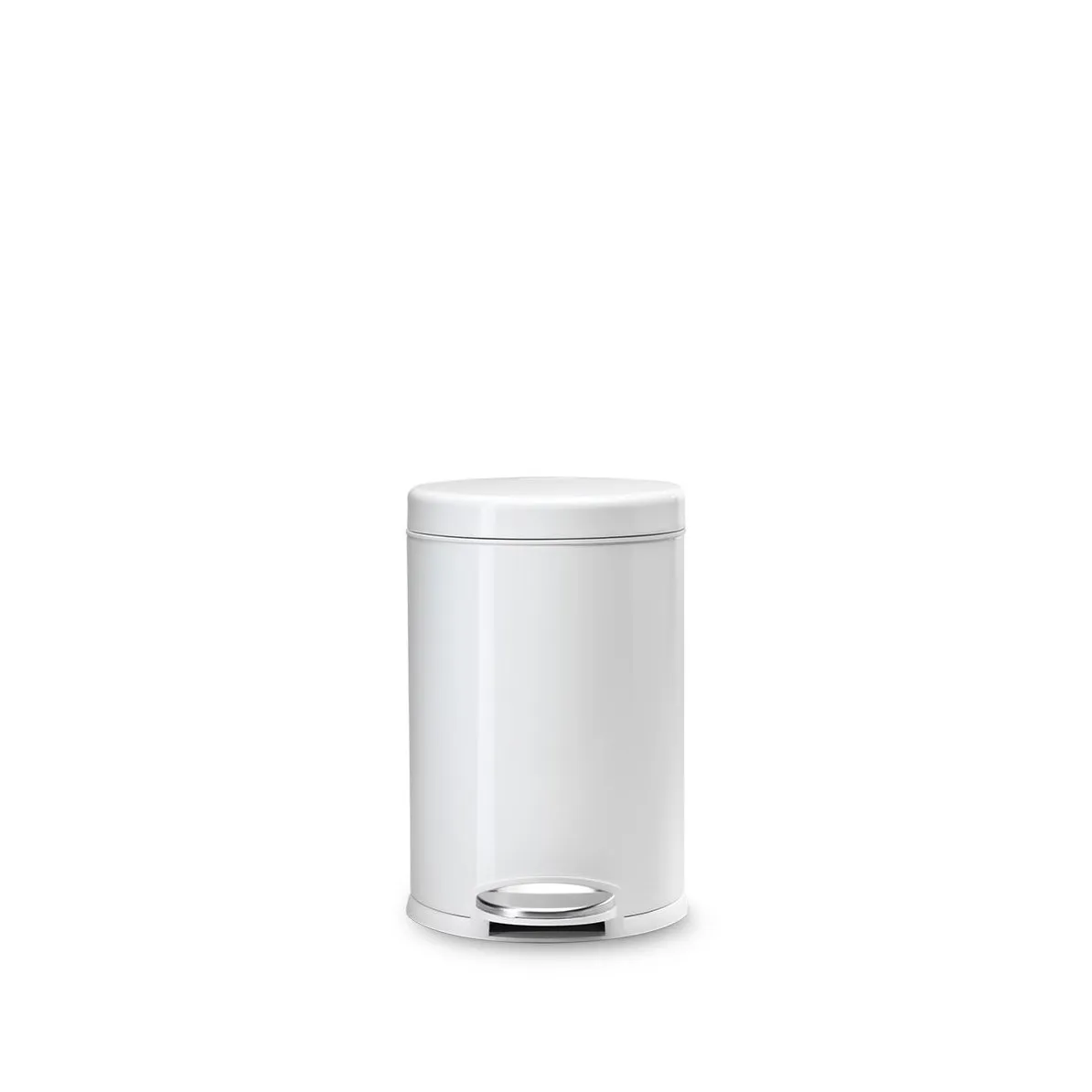 Simplehuman Round Pedal Bin White 4.5L