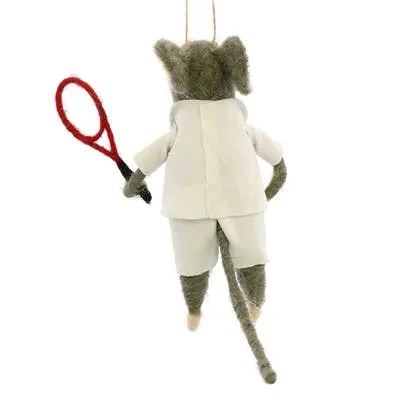 Tennis Player Mouse Felt Ornament