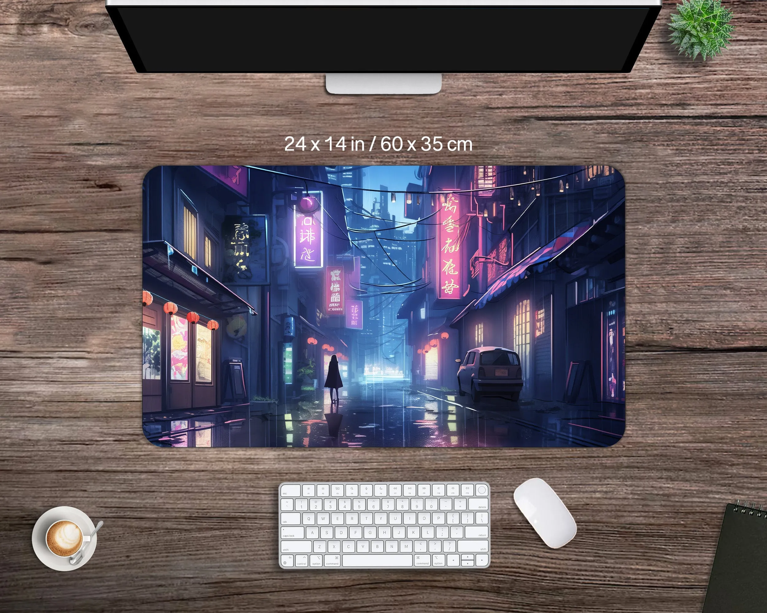 Tokyo Street Wave - Tokyo Cyberpunk mousepad - Gamer Aesthetic Mouse pad - Versatile Desk Mat - High-quality, Multipurpose - Gaming Desk Mat