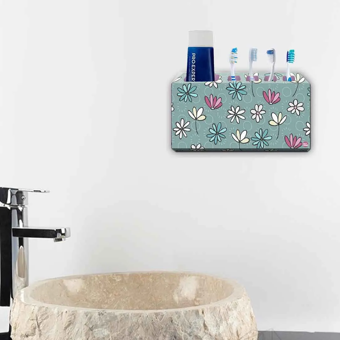 Toothbrush Holder Wall Mounted -Leaves and Petals