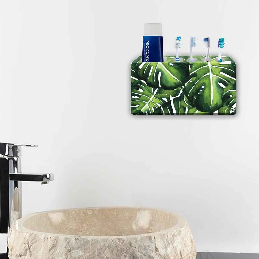 Toothbrush Holder Wall Mounted -Monstera Plants