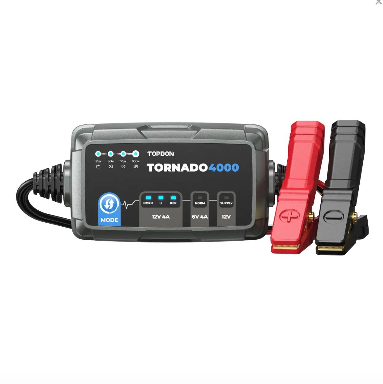 TOPDON TORNADO4000 All-In-One Battery Charger 6-120Ah