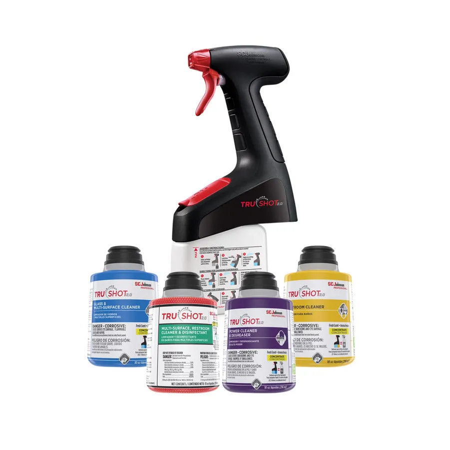 TruShot 2.0™ Mobile Dispensing System Starter Pack w/ Sprayer & 4 Different Chemical Cartridges