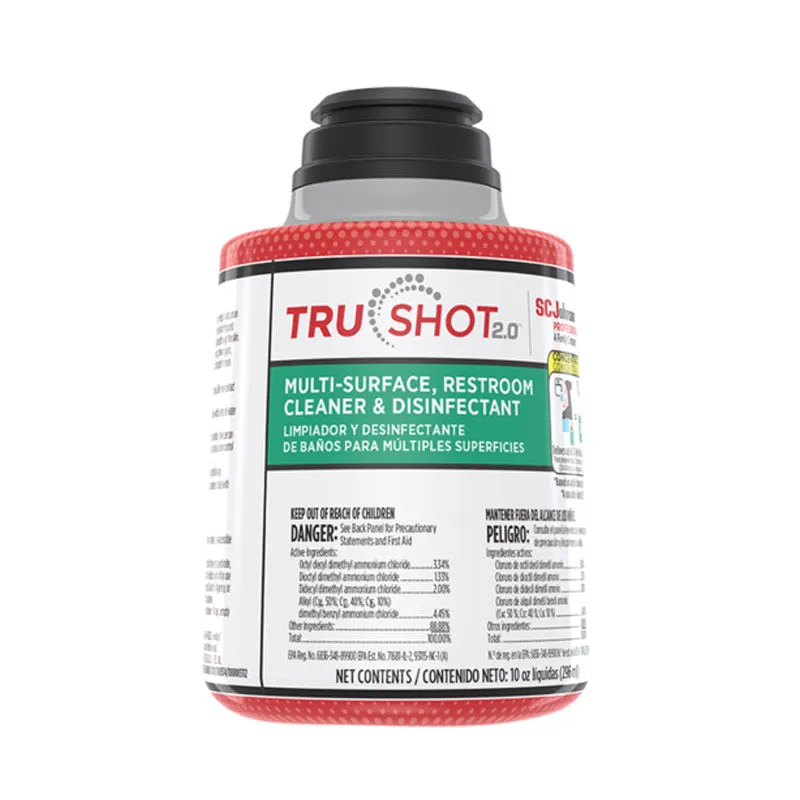 TruShot 2.0™ Multi-Surface, Restroom Cleaner & Disinfectant (10 oz Cartridges) - Case of 4