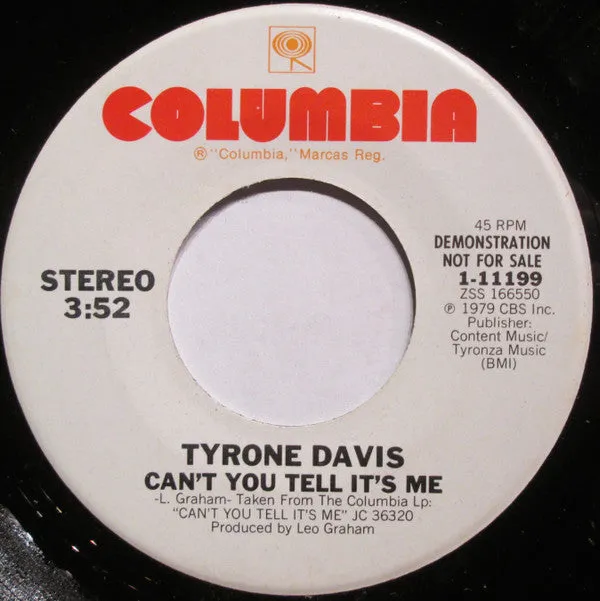 Tyrone Davis - Can't You Tell It's Me (7", Promo) (VG )