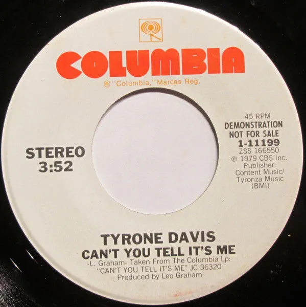 Tyrone Davis - Can't You Tell It's Me (7", Promo) (VG )