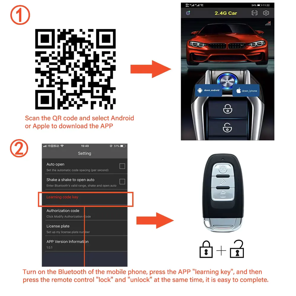 Universal Bluetooth Remote Start Kit | Mobile Phone Control One-Button Start Modification