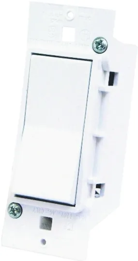 US Hardware E-119C Rocker Switch, 125 V, 15 A, 1-Pole, White :EA: QUANTITY: 1