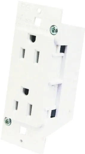 US Hardware E-120C Receptacle, 125 V, 15 A, 2-Pole, White :CD: QUANTITY: 1