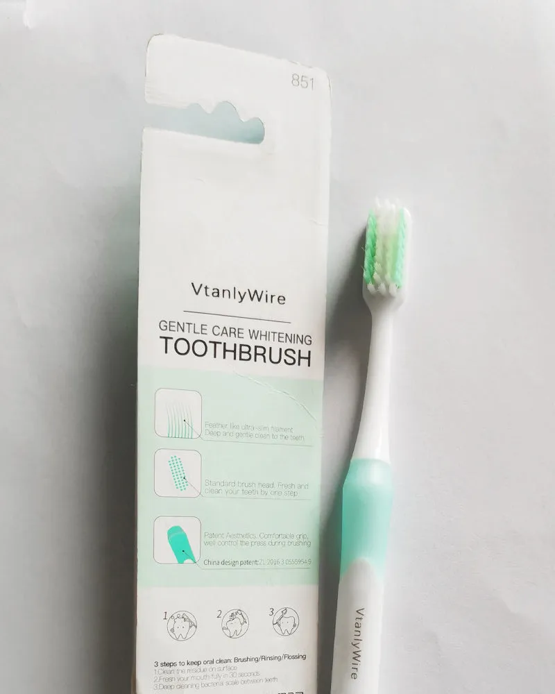 VtanlyWire toothbrush, manual soft toothbrush, tongue and cheek cleaning