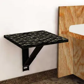 Wall Mount Side Table For Bedroom - Retro Pattern