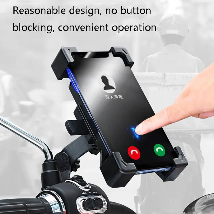 WHEEL UP Bicycle Automatic Bracket Motorcycle Mobile Phone Bicycle Navigation Rack(Upgrade-handlebar)