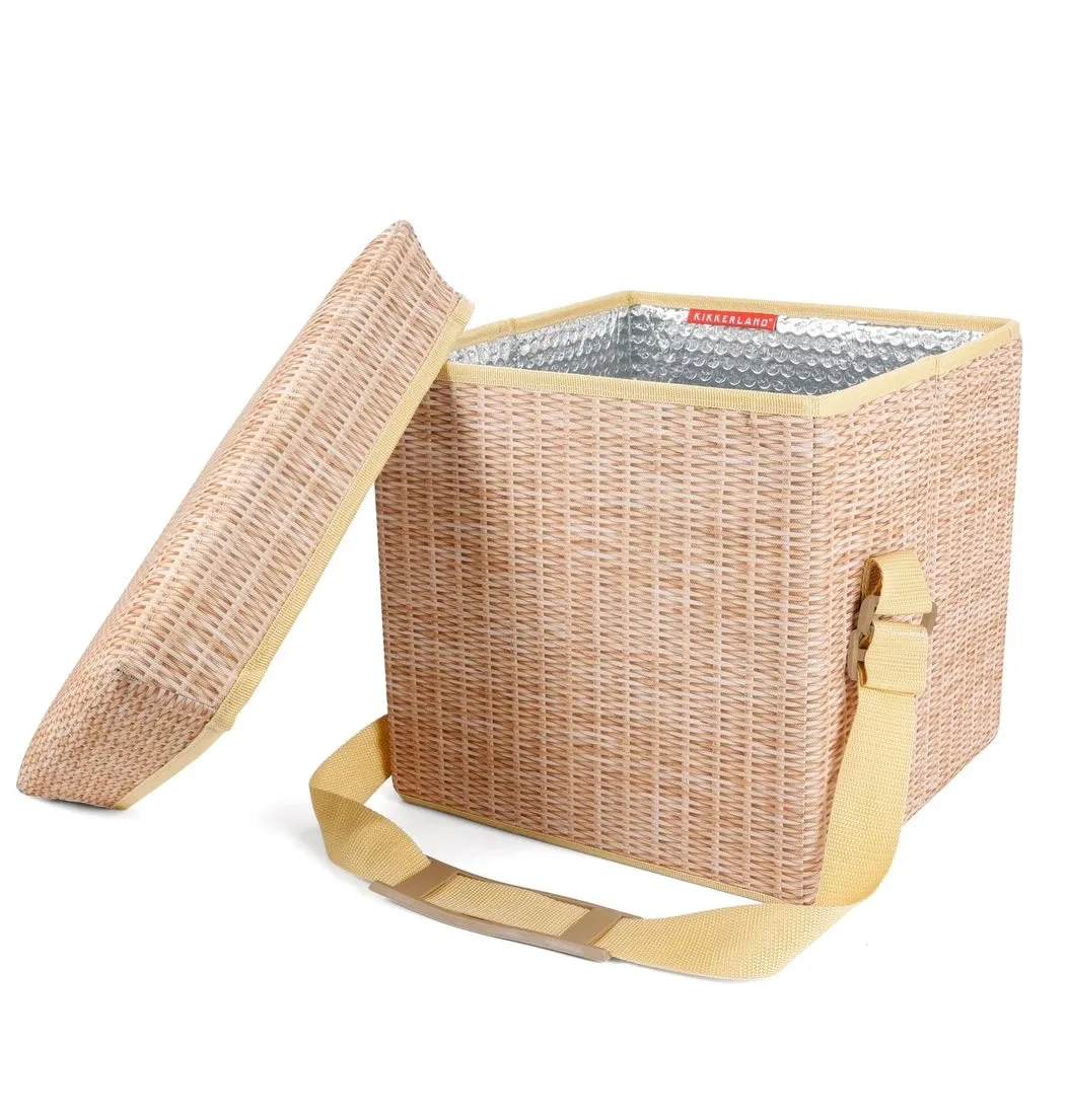 Wicker Picnic Cooler Seat