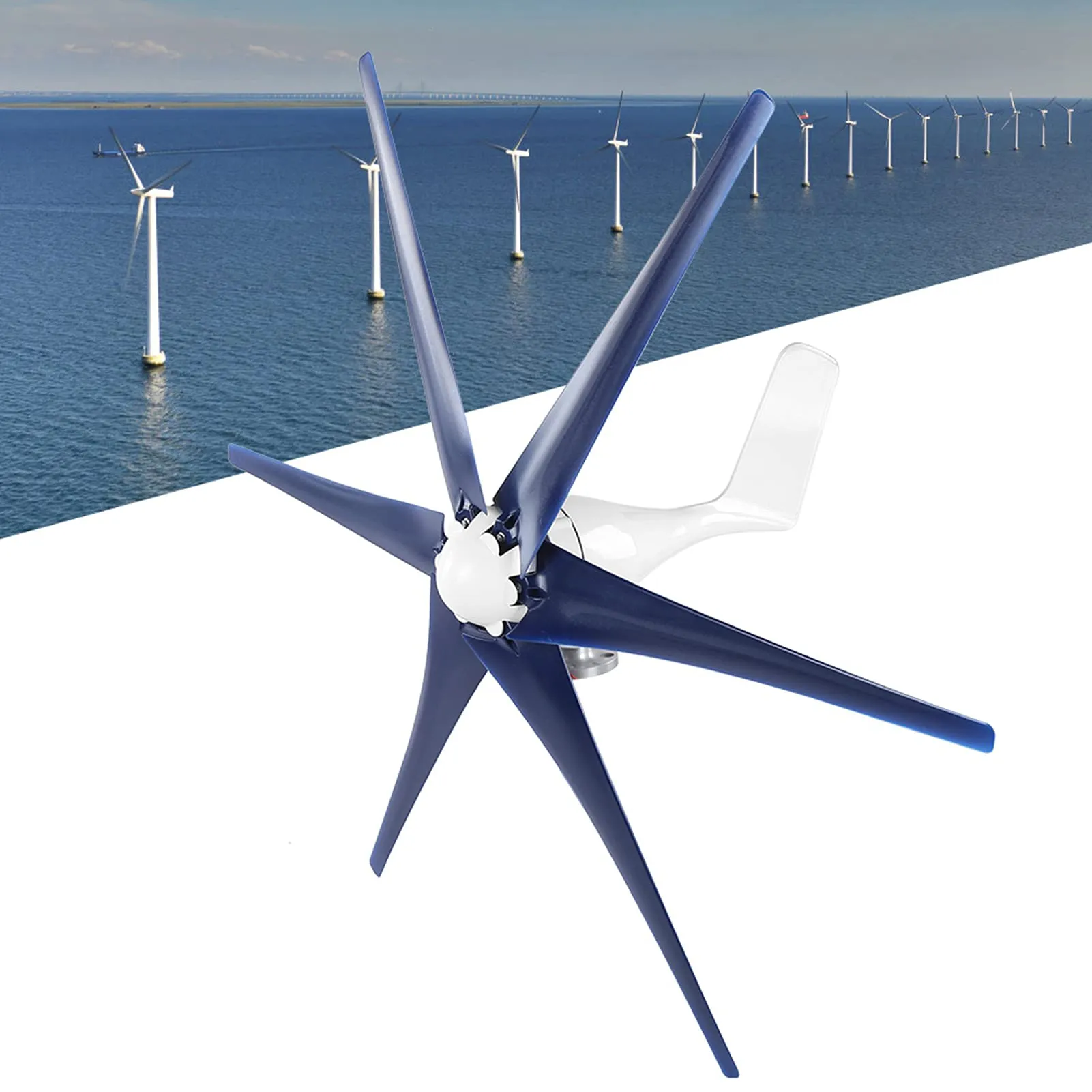 Wind Generator Kit 6 Blade Industrial Wind Turbine 24v 800W