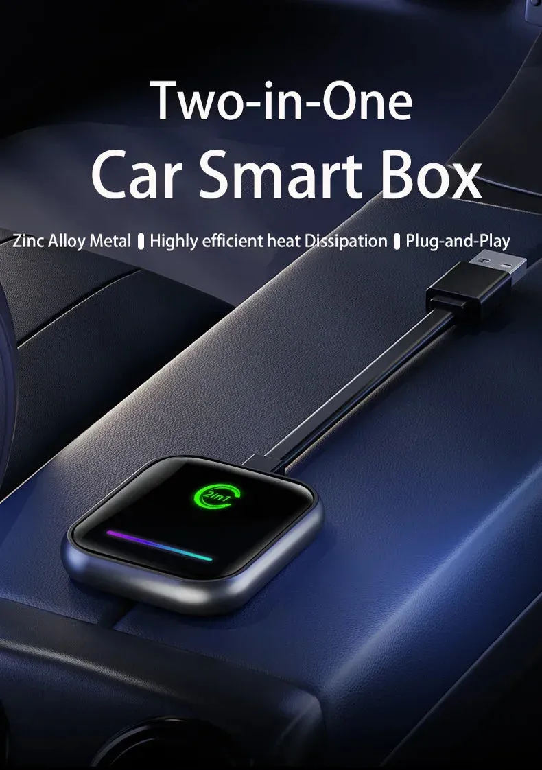 Wireless CarPlay & Android Auto Adapter – Plug & Play