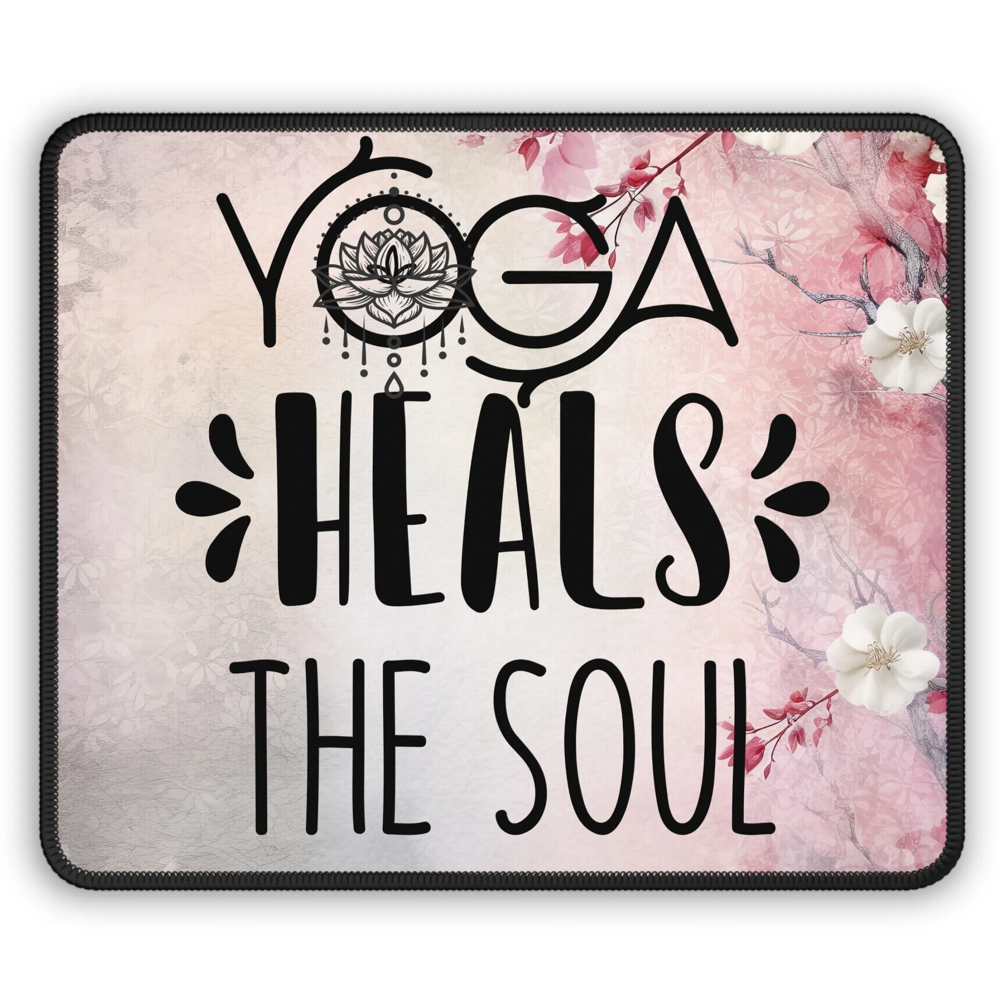 Yoga Heals The Soul Yoga Mouse Pad, Cute Yoga Mouse Pad, Mindful Yoga Gift, Yoga lover Mouse Pad, Yoga Instructor Gift, Gift For Yoga lovers, Gift For Yogi.