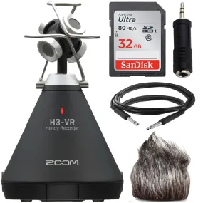 Zoom H3 VR Handy Audio Recorder Built-In Ambisonics Mic Array   ZOOM WSU-1 Accessory Kit